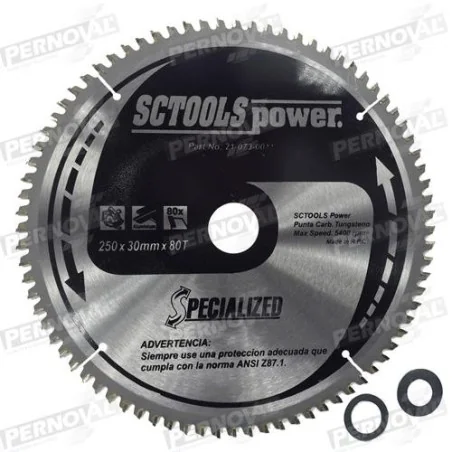 HOJA SIERRA CIRC ALUM 10"- 80 DNT 30011 SCMC