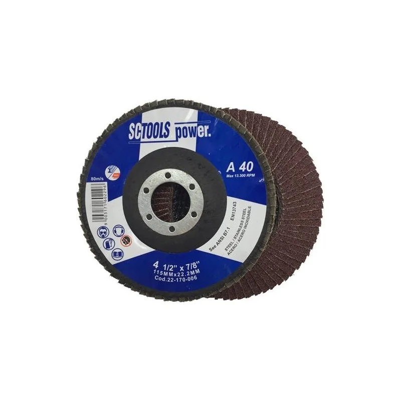 DISCO LIJA LAMINADO 4.1/2"-115 X 22 GNR 40 SCMC