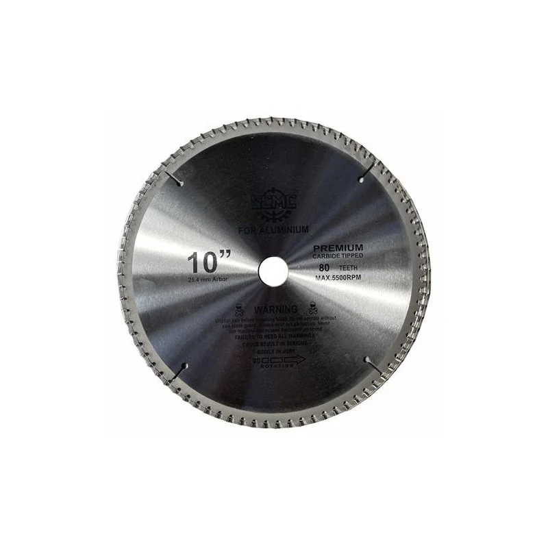 HOJA SIERRA CIRC MAD/ALU 10"-80DNT 25.4MM HKMS003