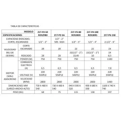 Roscadora Estacionaria 220V 1/2"-4" 134003 Scmc
