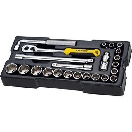 DADO JUEGO FLEX 1/2" 23PC MM POL 74726 STANLEY