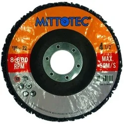 DISCO LIMPIADOR NYLON NEGRO 4.1/2" (115M) MITTOTEC