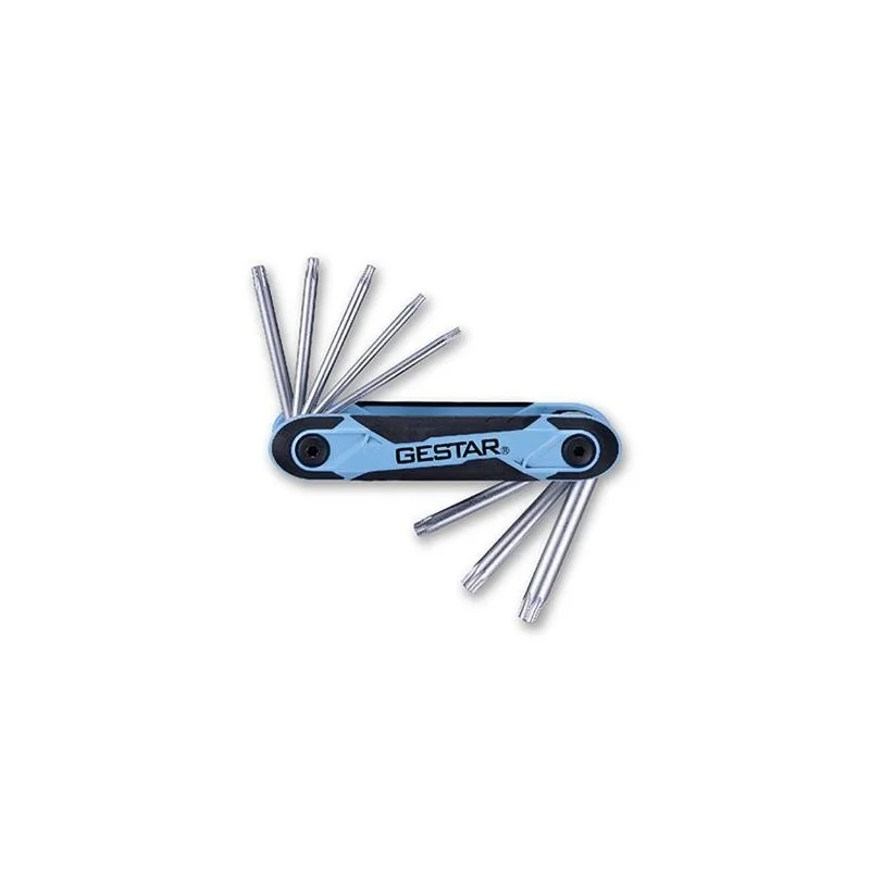 LLAVE TORX PLEGABLE C/GUIA 08PC T9-T40 666598 GES