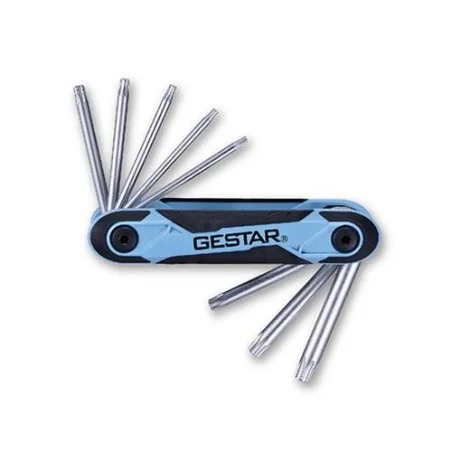 LLAVE TORX PLEGABLE C/GUIA 08PC T9-T40 666598 GES