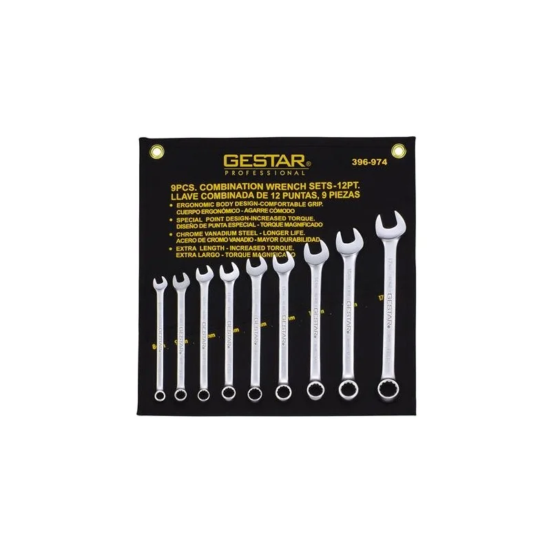 LLAVE PUNTA CORONA JUEGO 09PC 08-17MM 396974 GEST