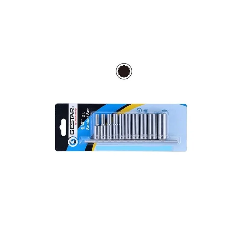DADO JUEGO 1/4" 10PC 04-13MM POL LARG 287201 GEST