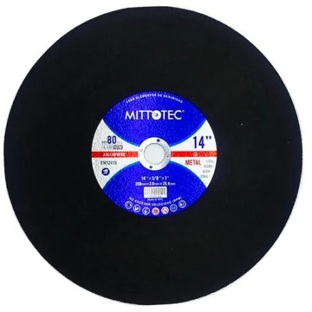 DISCO CORTE METAL 14"- 1/8" (3.0MM) MITTOTEC