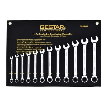 LLAVE PUNTA CORONA CHICH JGO 12PC 8-19MM 392061 G