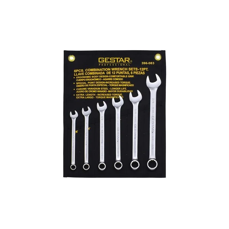 LLAVE PUNTA CORONA JUEGO 06PC 3/8"-3/4" 396083 GE