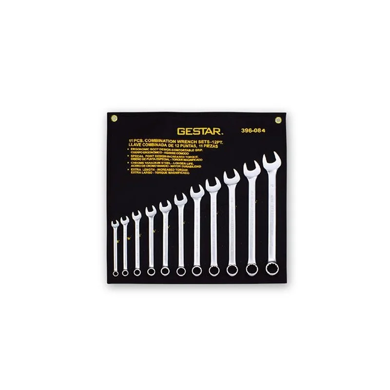 LLAVE PUNTA CORONA JUEGO 11PC 3/8"-1" 396084 GEST