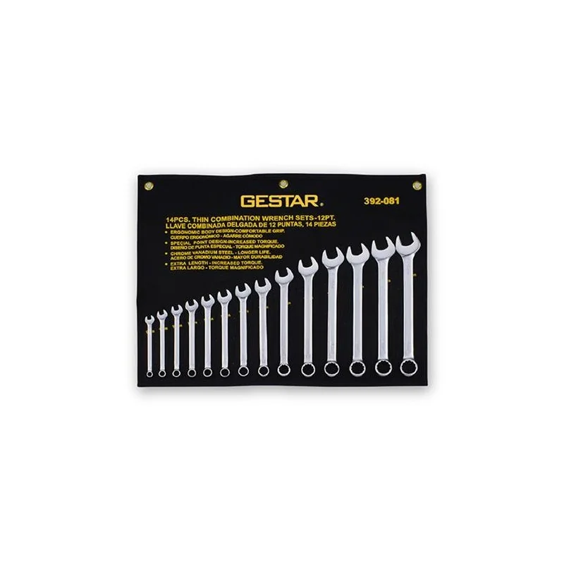LLAVE PUNTA CORONA JUEGO 14PC 08-24MM 392081 GEST