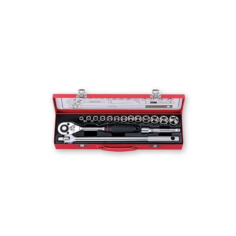DADO JUEGO 1/2" 16PC 08-24MM HEX C/MET 299097 GES