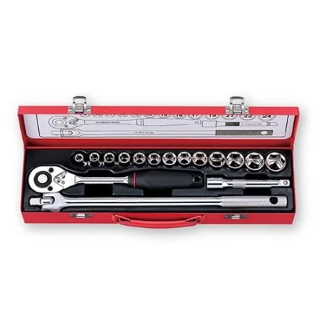 DADO JUEGO 1/2" 16PC 08-24MM HEX C/MET 299097 GES