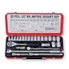 DADO JUEGO 1/2" 25PC 10-32MM POL 299082 C/MET GES