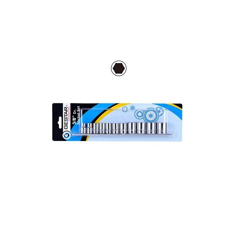 DADO JUEGO 3/8" 11 PC 08-22MM HEX 287306 GESTAR