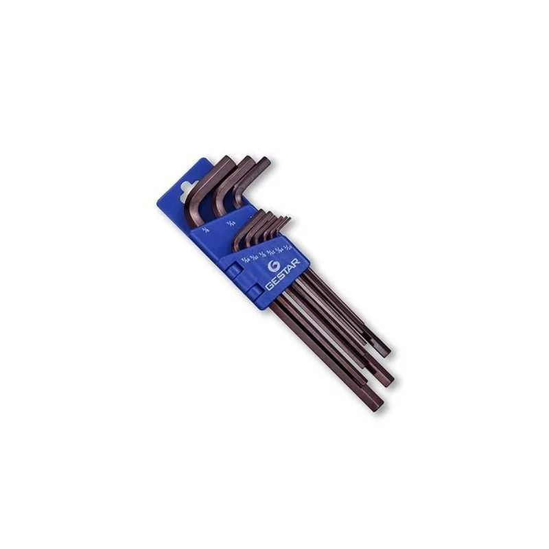 LLAVE ALLEN JUEGO LARGA 09PC 1/16"-3/8" 666192 GE