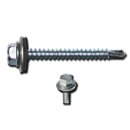 Tornillo Aut. C/Hex Gol.Goma 100Pcs 14 X 3