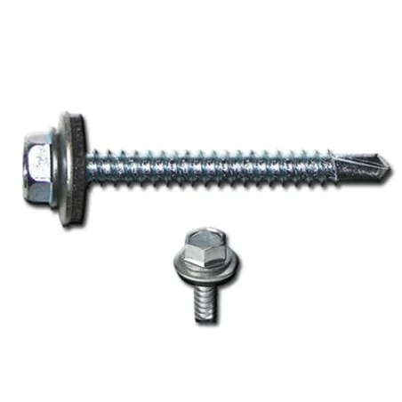 TORNILLO AUT. C/HEX GOL.GOMA 100PCS 14 X 1 1/2