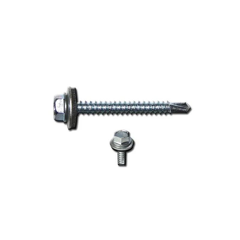 TORNILLO AUT. C/HEX GOL.GOMA 100PCS 14 X 4