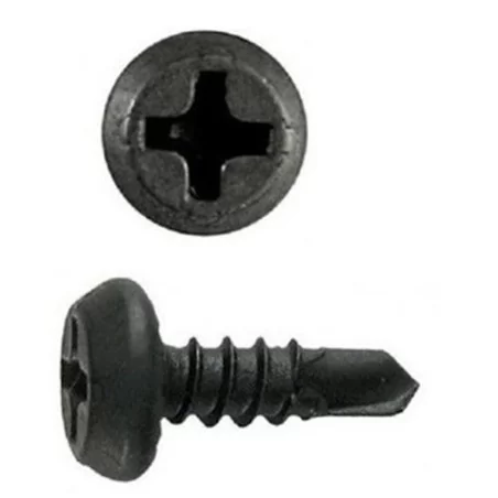 Tornillo Framer Pta Broca Negro 100Pcs 07 X 7/16