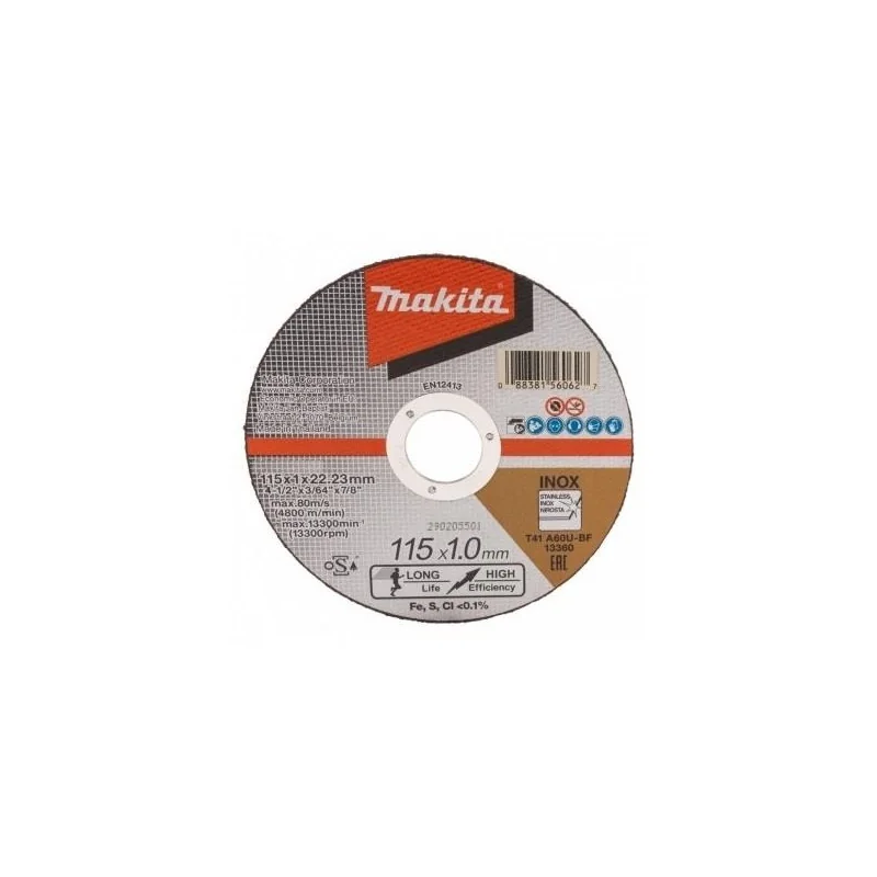 DISCO CORTE AC.INOX 4.1/2" - 1.0MM D72001 MAKITA