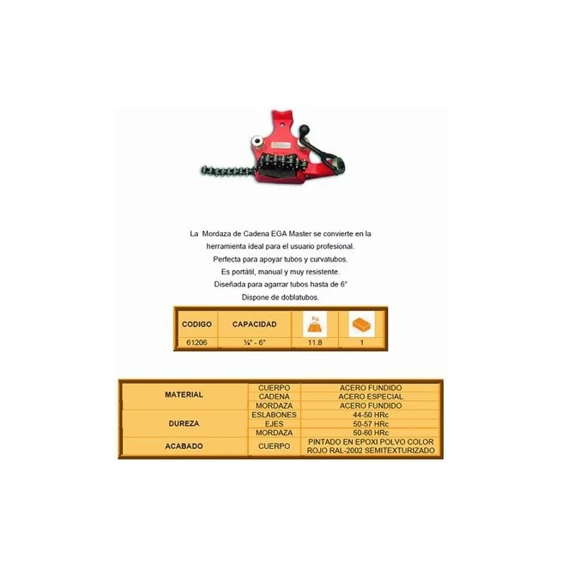 MORDAZA DE CADENA 6" 61206 EGAMASTER