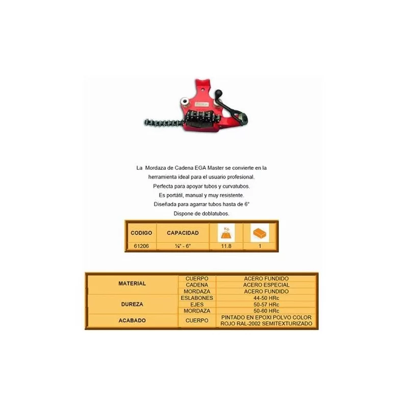 Mordaza De Cadena 6" 61206 Egamaster