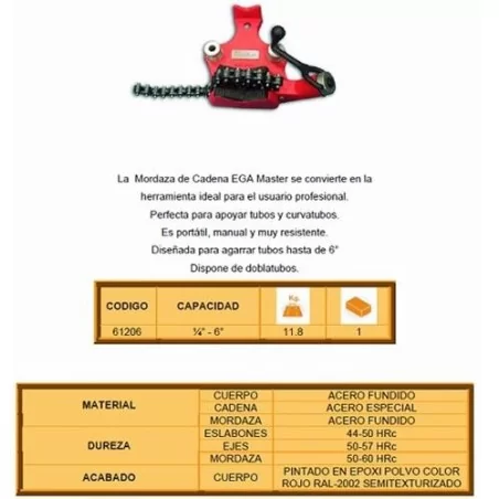 Mordaza De Cadena 6" 61206 Egamaster
