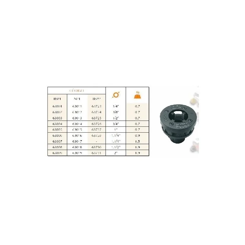 CABEZAL OCTOGONAL TERRAJA 3/4" BSPT 63004 EGAMAST