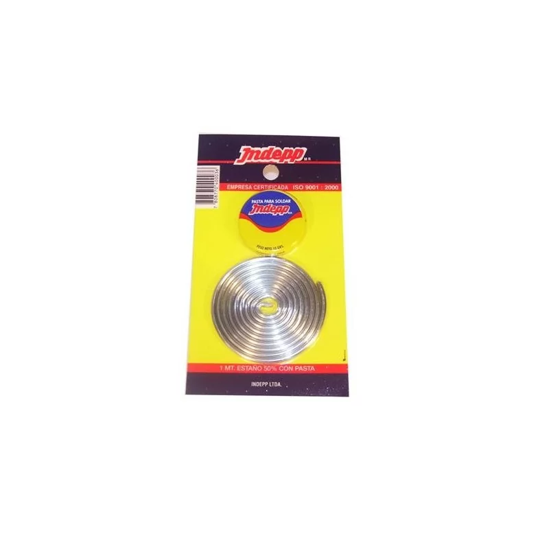 Soldadura Alambre 50% 1Mt Con Pasta Indepp