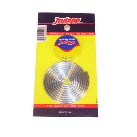 Soldadura Alambre 50% 1Mt Con Pasta Indepp