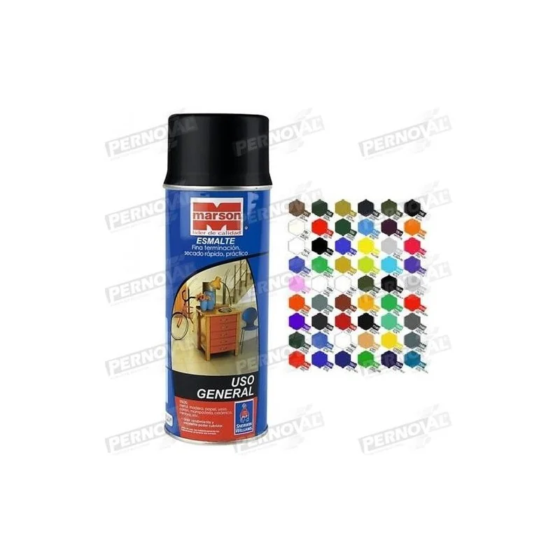 ESMALTE SPRAY 350ML NEGRO OPACO MARSON