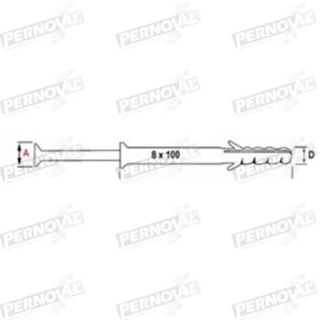 Tarugo Nylon+Clavo 06 X 40Mm