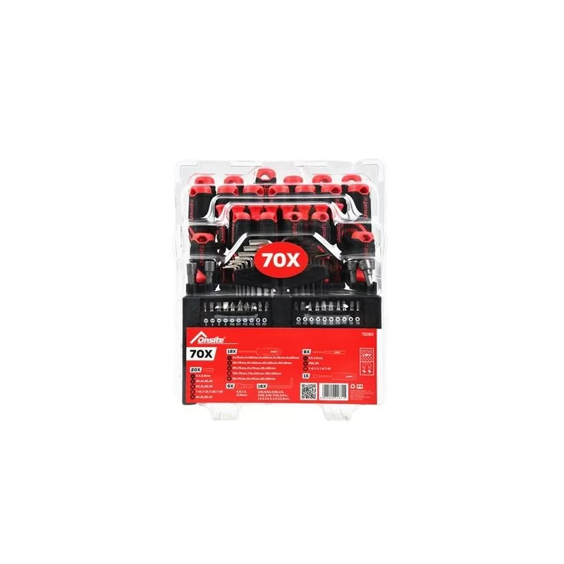 ATORNILLA JGO 70PC REF (+,-,TX, JOY, PTA) 702489