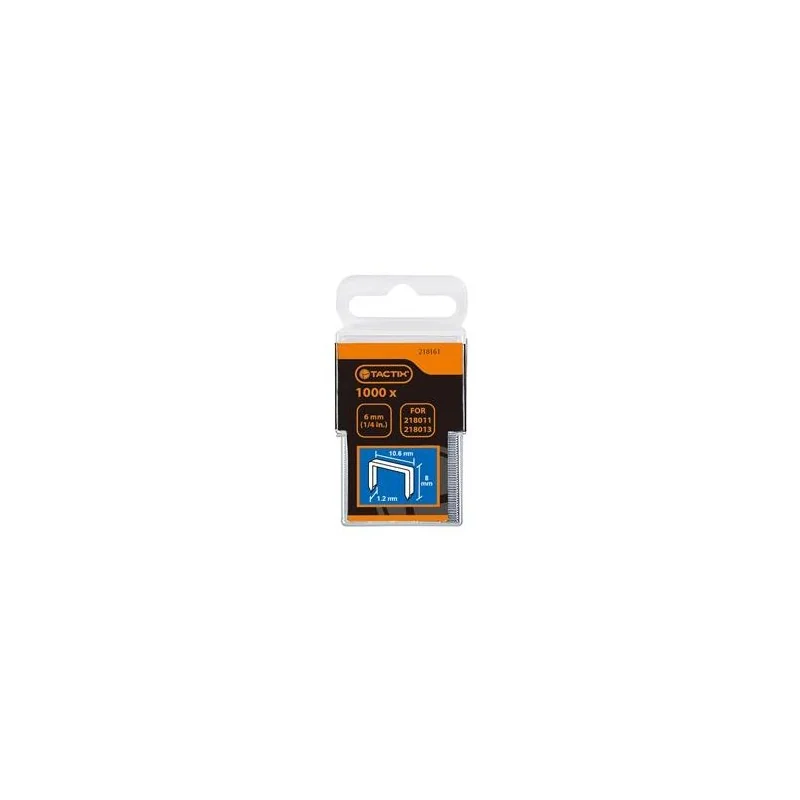GRAPA 1/4"X10.6MM USO PESADO 1000PC 218161 TACTIX
