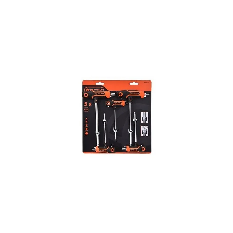 LLAVE ALLEN BOLA "T" JUEGO 05PC 1/8-5/16" 206361