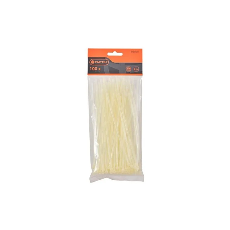 AMARRACABLES 3.6MM X 200MM BLANCA 100PC 408021 TA