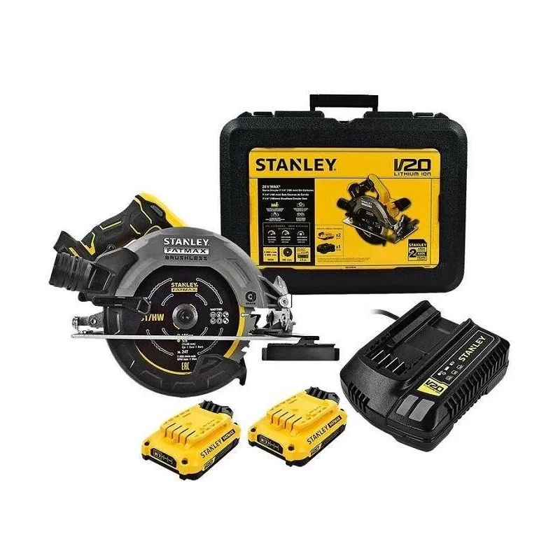 SIERRA CIRCULAR 7.1/4" 20V Con 2 Baterías y Cargador SBC550D2K-B2 Stanley