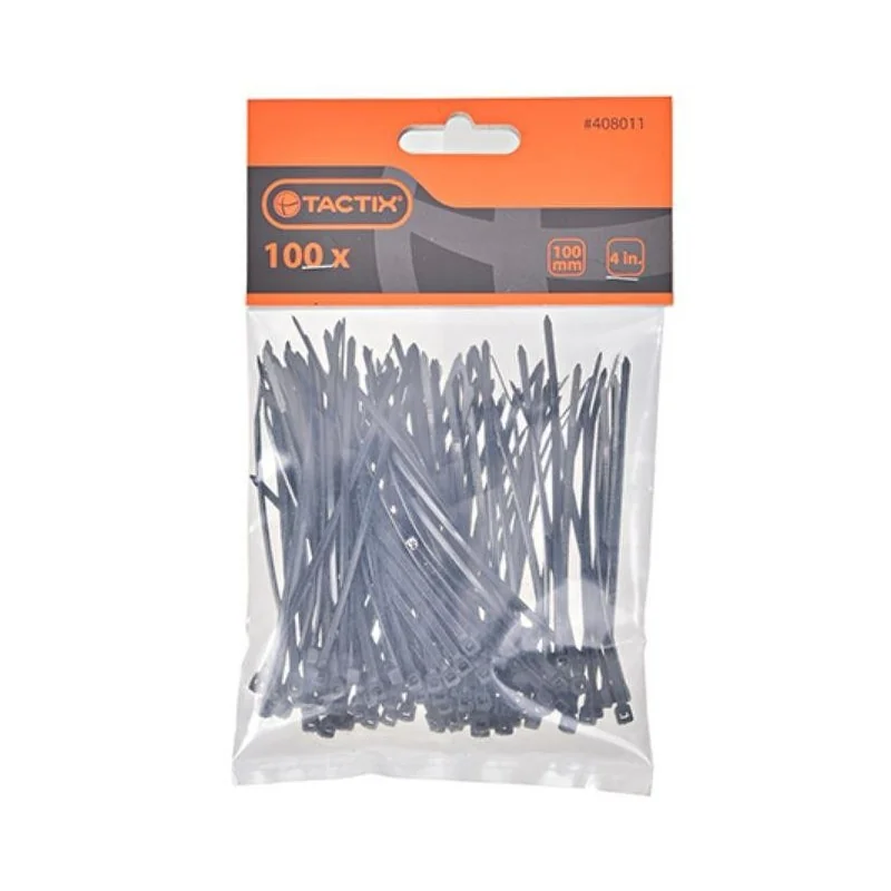 AMARRACABLES 3.6MM X 250MM NEGRA 100PC 408023 TA