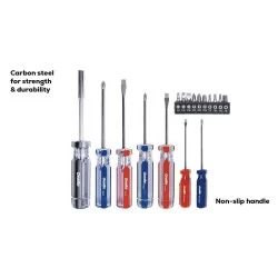 ATORNILLADOR ACETATO JUEGO 17PC (SL,PH,SK) 780003