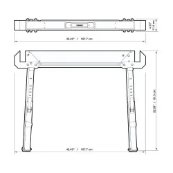 SOPORTE CABALLETE MESA DE TRABAJO TBC650 TOUGHBUI