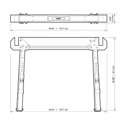 SOPORTE CABALLETE MESA DE TRABAJO TBC650 TOUGHBUILT