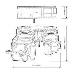 Portaherramientas 03 Pcs Cinto+2Bolsas Tbct111Cp