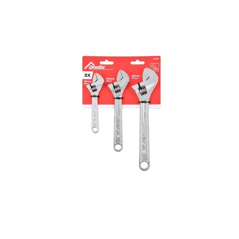 LLAVE AJUSTABLE JUEGO 03PC 6-8-10" CROMADA 704023