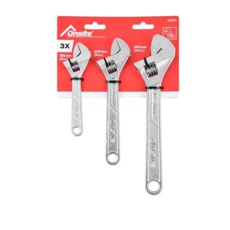 LLAVE AJUSTABLE JUEGO 03PC 6-8-10" CROMADA 704023