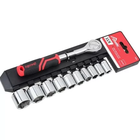 DADO JUEGO 1/4" 11PC 3/8-15/16" RIEL+CHICHA734113