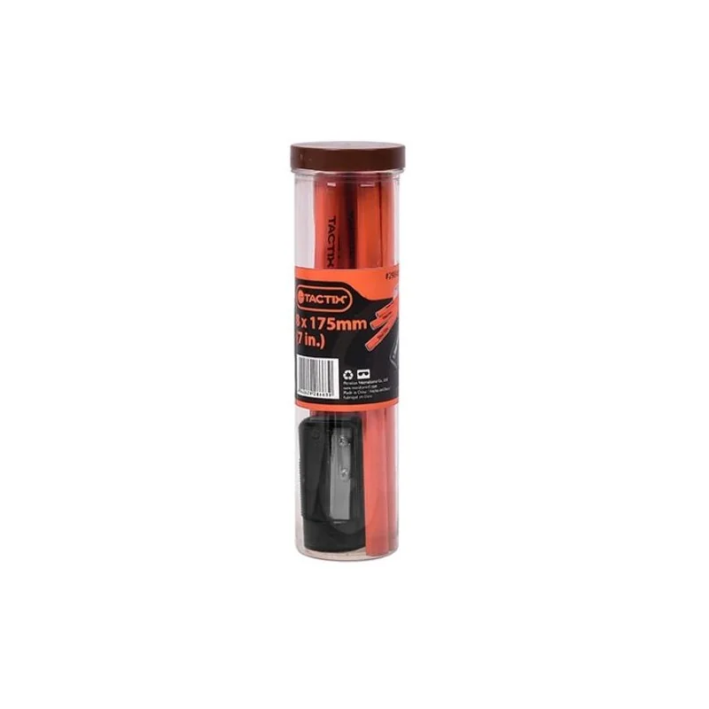 LAPIZ CARPINTERO 7 8PC C/SACAPUNTA 298409 TACTIX