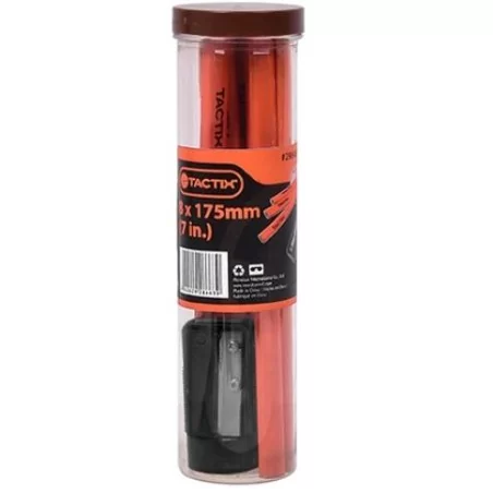 LAPIZ CARPINTERO 7 8PC C/SACAPUNTA 298409 TACTIX