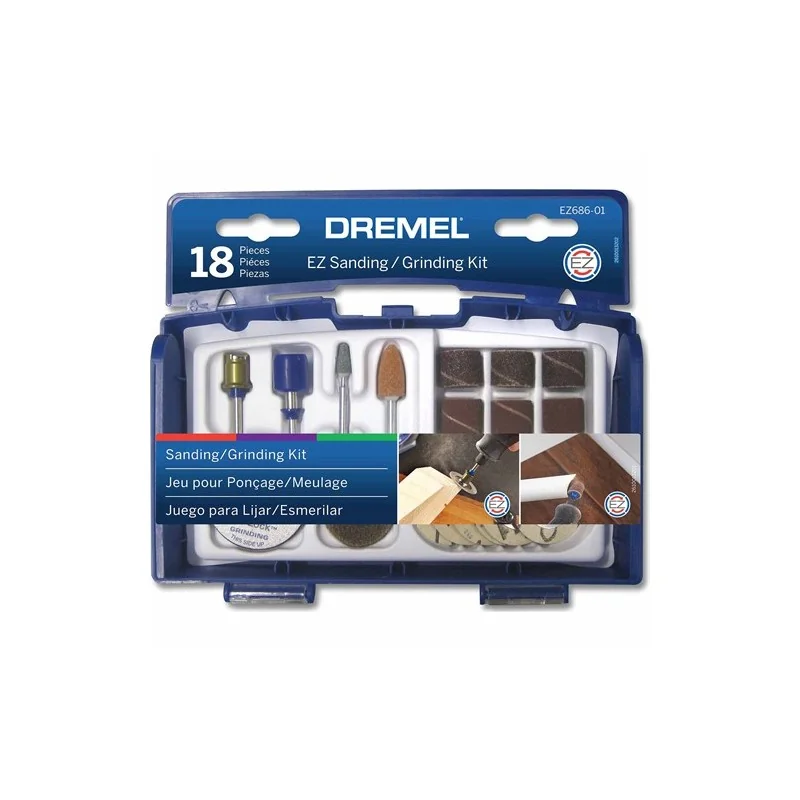Kit Accesorios Lijar/Esmerilar 18Pc Ez686 Dremel