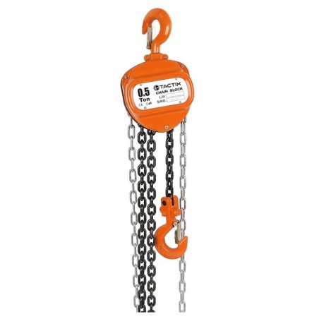 Tecle Cadena Manual 0.5 TON 3.0MT Certificado 385301 TACTIX